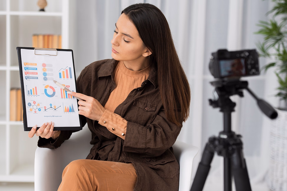 Creator reviewing analytics